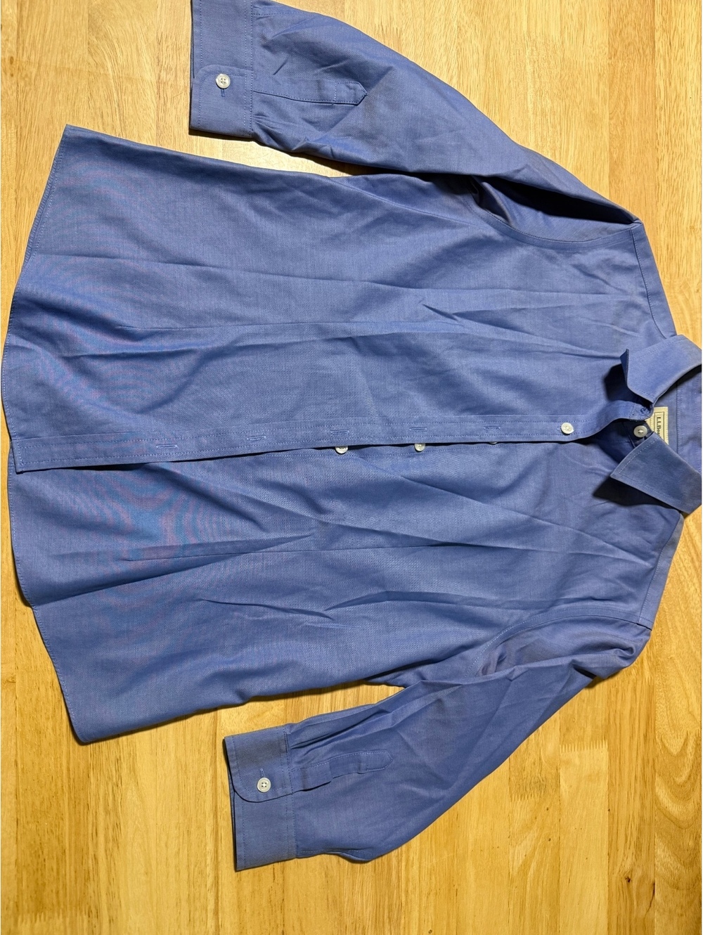 L.L.Bean Women’s Blue 3/4 Sleeve Button Down Shirt Size Small 0 YR12